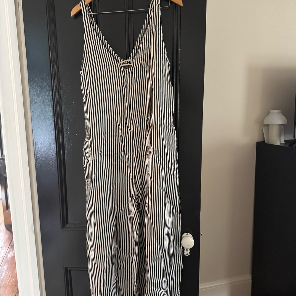 Striped Black and White Jumpsuit
